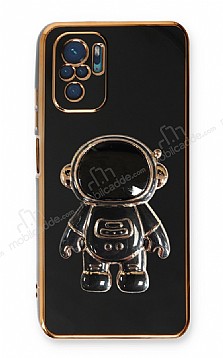 Eiroo Astronot Xiaomi Poco M5s Standl Siyah Silikon Klf
