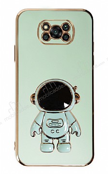 Eiroo Astronot Xiaomi Poco X3 Standl Yeil Silikon Klf