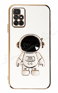 Eiroo Astronot Xiaomi Redmi 10 Prime 2022 Standl Beyaz Silikon Klf