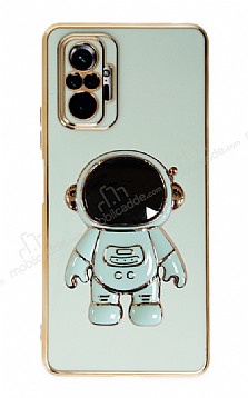 Eiroo Astronot Xiaomi Redmi Note 10 Pro Standl Yeil Silikon Klf
