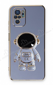 Eiroo Astronot Xiaomi Redmi Note 10 Standl Mavi Silikon Klf