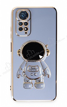 Eiroo Astronot Xiaomi Redmi Note 11 Standl Mavi Silikon Klf