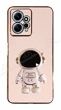 Eiroo Astronot Xiaomi Redmi Note 12 4G Standl Pembe Silikon Klf