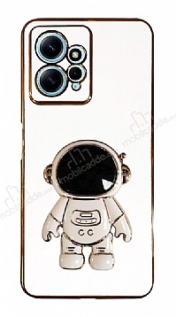 Eiroo Astronot Xiaomi Redmi Note 12 4G Standl Beyaz Silikon Klf