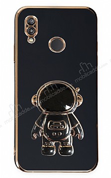 Eiroo Astronot Xiaomi Redmi Note 7 Standl Siyah Silikon Klf