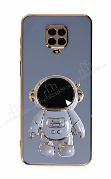 Eiroo Astronot Xiaomi Redmi Note 9 Pro Max Standl Mavi Silikon Klf