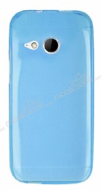 HTC One mini 2 Ultra nce effaf Mavi Silikon Klf