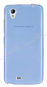 General Mobile Discovery 2 Mini Ultra nce effaf Mavi Silikon Klf