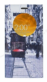 Asus Zenfone 5 Gizli Mknatsl Pencereli Taksim Deri Klf
