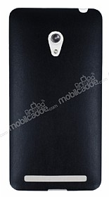 Asus ZenFone 6 Ultra nce Deri Siyah Silikon Klf