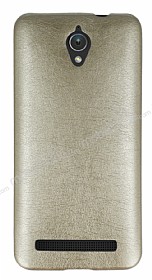 Asus ZenFone C Ultra nce Deri Gold Silikon Klf