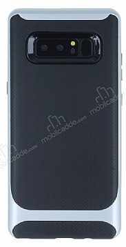Eiroo Attractive Samsung Galaxy Note 8 Silver Kenarl Silikon Klf