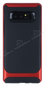 Eiroo Attractive Samsung Galaxy Note 8 Krmz Kenarl Silikon Klf