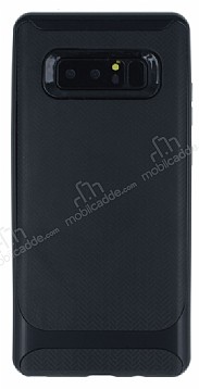 Eiroo Attractive Samsung Galaxy Note 8 Siyah Kenarl Silikon Klf