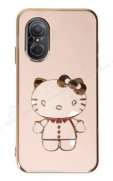 Eiroo Aynal Kitty Huawei Nova 9 SE Standl Pembe Silikon Klf
