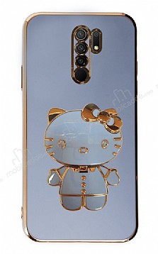 Eiroo Aynal Kitty Xiaomi Mi 11 Lite Standl Mavi Silikon Klf