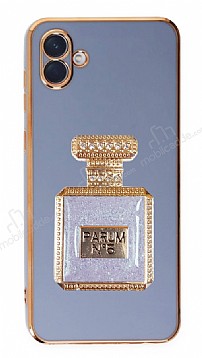 Eiroo Aynal Parfm Samsung Galaxy A04e Standl Mavi Silikon Klf