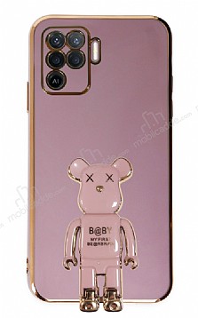 Eiroo Baby Bear Oppo A94 Standl Mor Silikon Klf