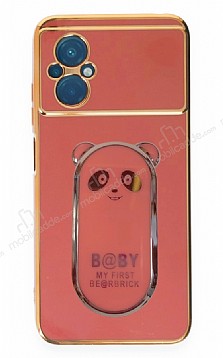 Eiroo Baby Panda Xiaomi Poco M5 Standl Krmz Silikon Klf