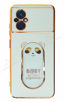Eiroo Baby Panda Xiaomi Poco M5 Standl Yeil Silikon Klf