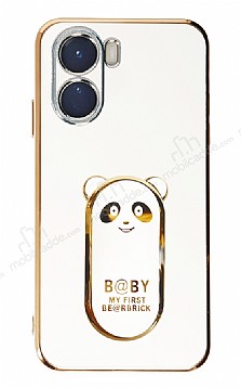 Eiroo Baby Panda vivo Y16 Standl Beyaz Silikon Klf