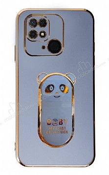 Eiroo Baby Panda Xiaomi Poco C40 Standl Mavi Silikon Klf