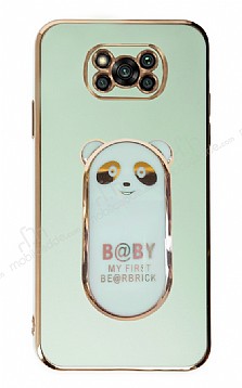 Eiroo Baby Panda Xiaomi Poco X3 Standl Yeil Silikon Klf