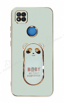 Eiroo Baby Panda Xiaomi Redmi 9C Standl Yeil Silikon Klf