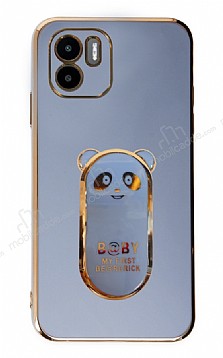 Eiroo Baby Panda Xiaomi Redmi A1 Standl Mavi Silikon Klf