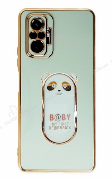 Eiroo Baby Panda Xiaomi Redmi Note 10 Pro Standl Yeil Silikon Klf