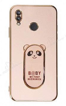 Eiroo Baby Panda Xiaomi Redmi Note 7 Standl Pembe Silikon Klf