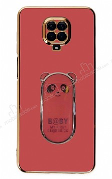 Eiroo Baby Panda Xiaomi Redmi Note 9 Pro Standl Krmz Silikon Klf