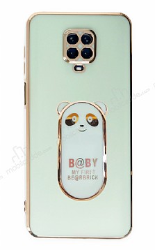 Eiroo Baby Panda Xiaomi Redmi Note 9 Pro Standl Yeil Silikon Klf