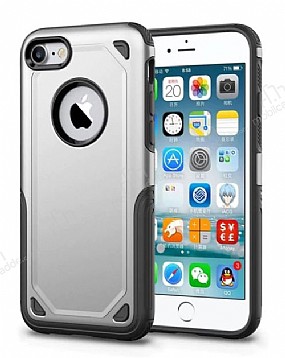 Eiroo Binary iPhone 7 / 8 Ultra Koruma Silver Klf