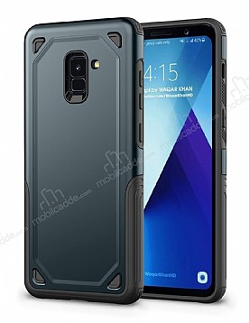 Eiroo Binary Samsung Galaxy A8 2018 Ultra Koruma Lacivert Klf