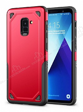 Eiroo Binary Samsung Galaxy A8 2018 Ultra Koruma Krmz Klf