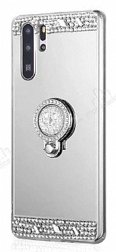 Eiroo Bling Mirror Huawei P30 Pro Silikon Kenarl Aynal Silver Rubber Klf