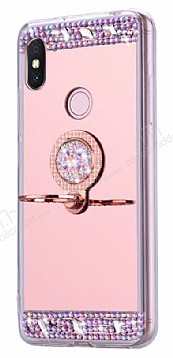 Eiroo Bling Mirror Xiaomi Mi A2 Lite Silikon Kenarl Aynal Rose Gold Rubber Klf