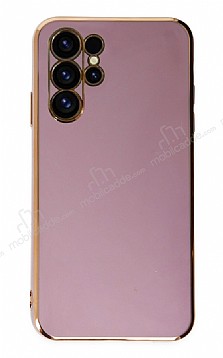 Eiroo Borderline Samsung Galaxy S23 Ultra Kamera Korumal Mor Silikon Klf