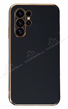 Eiroo Borderline Samsung Galaxy S23 Ultra Kamera Korumal Siyah Silikon Klf