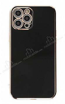 Eiroo Borderline iPhone 12 Pro Max Kamera Korumal Siyah Silikon Klf