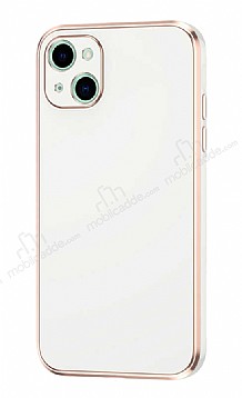 Eiroo Borderline iPhone 13 Kamera Korumal Beyaz Silikon Klf