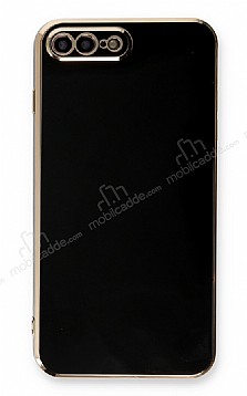 Eiroo Borderline iPhone 7 Plus / 8 Plus Kamera Korumal Siyah Silikon Klf