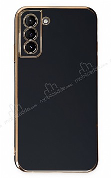Eiroo Borderline Samsung Galaxy S21 Plus Kamera Korumal Siyah Silikon Klf