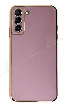 Eiroo Borderline Samsung Galaxy S21 Plus Kamera Korumal Mor Silikon Klf