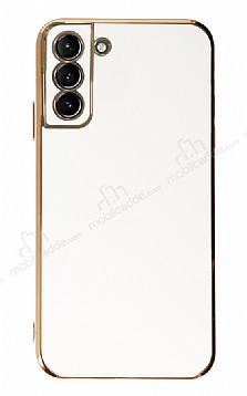 Eiroo Borderline Samsung Galaxy S21 Plus Kamera Korumal Beyaz Silikon Klf