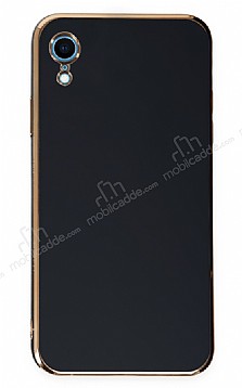 Eiroo Borderline iPhone XR Kamera Korumal Siyah Silikon Klf