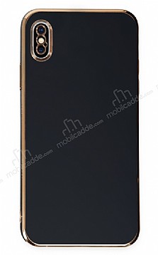 Eiroo Borderline iPhone XS Max Kamera Korumal Siyah Silikon Klf