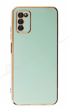 Eiroo Borderline Samsung Galaxy A03s Kamera Korumal Yeil Silikon Klf