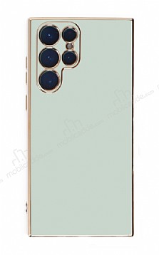 Eiroo Borderline Samsung Galaxy S22 Ultra 5G Kamera Korumal Yeil Silikon Klf
